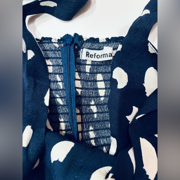 Reformation Midi Dress in Splatter Blue - Picture 5 of 6